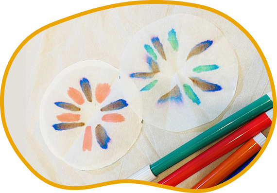 ペーパークロマトグラフィーで色の実験